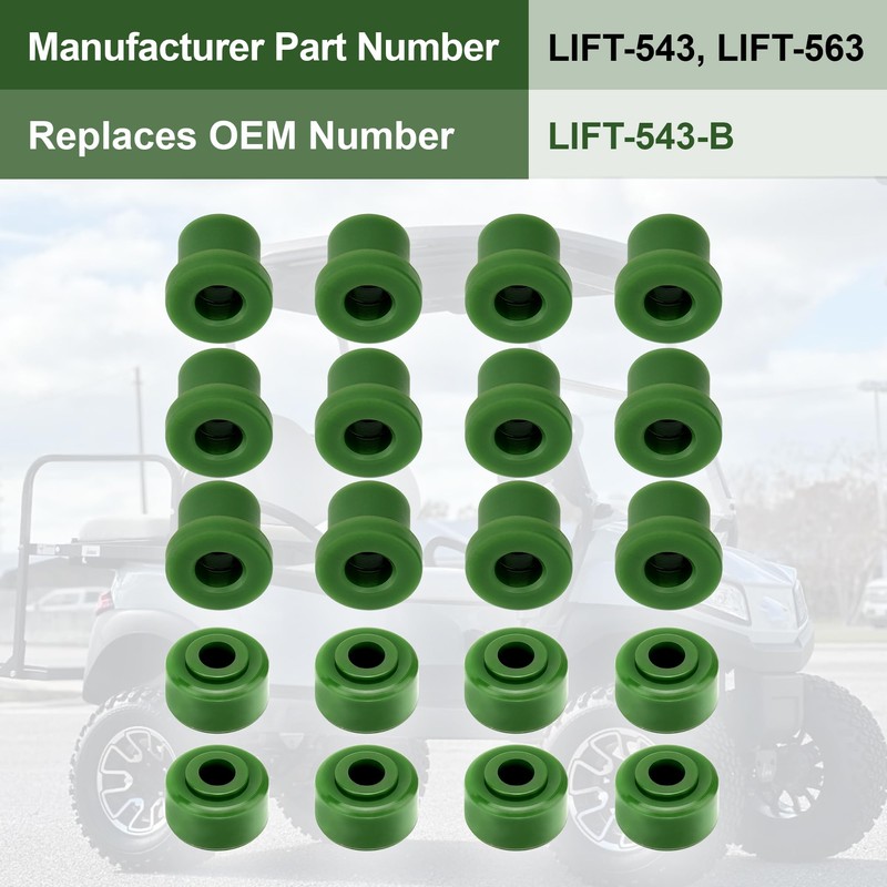 Replacement Bushing Kit LIFT-543, LIFT-563 Compatible with Club Car Precedent/Tempo/Onward