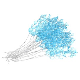 SQXBK 25PCS Artificial Flower Bouquet Artificial Flower Stem with Crystal Acrylic Beads Water Drop Diamante Flower Branches, Blue