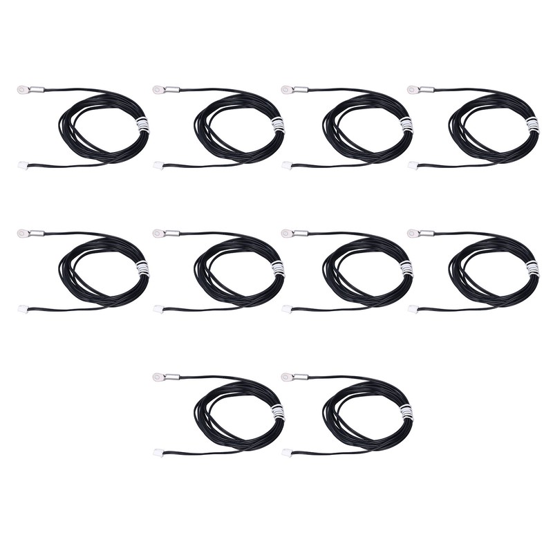 10Pcs Temperature Sensor Probe NTC Thermistor Temp Transducer Cold Pressed