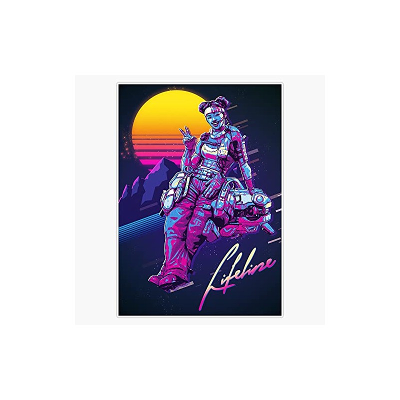 Apex Legends - Lifeline 80S Retro Poster Bumper Sticker Window