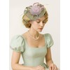 Zinniday Derby Fascinators Hat for Women - Pink and Green