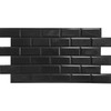 Dundee Deco Black Faux Bricks PVC 3D Wall Panel, 3.2