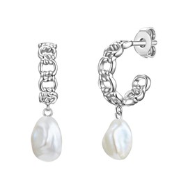 Glanzstücke München Women's Creole Earrings 925 Sterling Silver, Silver