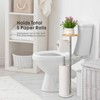 Toilet Paper Holder Stand with 7.9" Big Bamboo Tray, 2.2Lbs