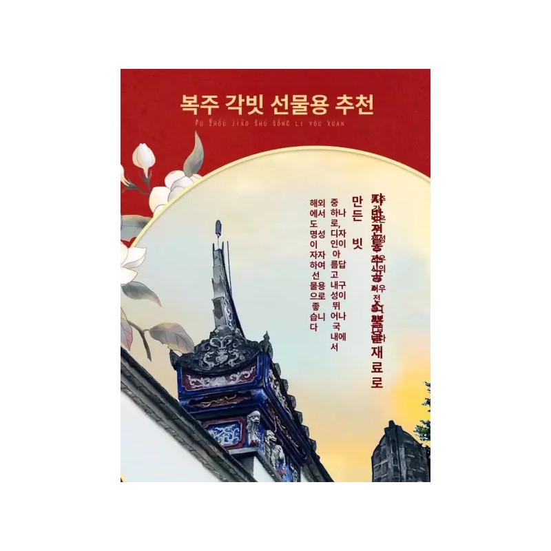 천연 물소뿔 머리빗 선물 세트 헤어브러쉬 소뿔빗 [국풍선물상자 대형 티베트
