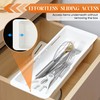 Gulfmew 2 Pack Deep Drawer Organizer Bins, Sliding Drawer Organizer