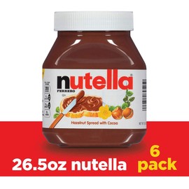 Nutella Chocolate Hazelnut Spread, Perfect Topping for Pancakes, 26.5 Ounce (Pack of 6)