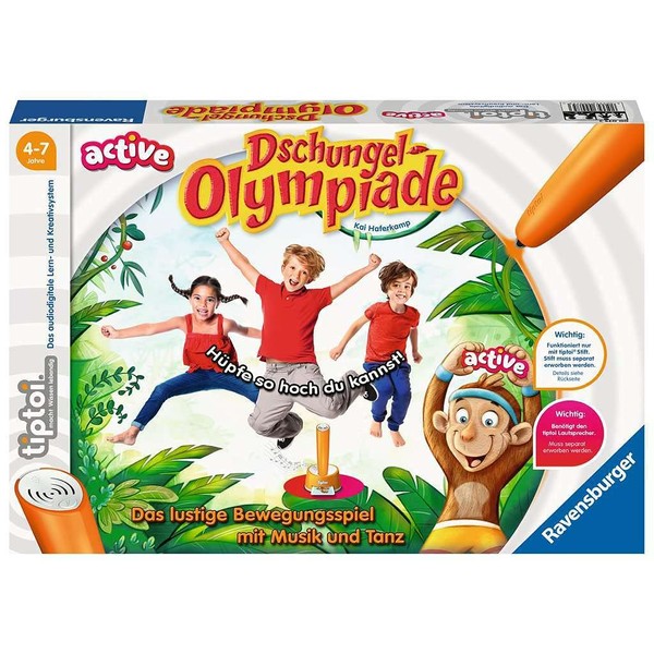 Ravensburger tiptoi® Active Game 00075, Jungle Olympics, Movement Game from