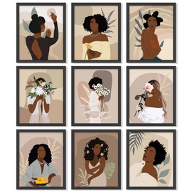 Decoración 97 para mujer negra, decoración de pared para niña negra, carteles de mujeres negras, pinturas de arte afroamericano, imágenes africanas abstractas para niñas negras para decoración de