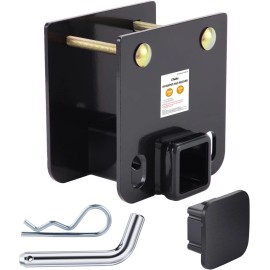 Ohuhu RV Bumper Hitch 2" Receiver Adapter with Pin & Cover,...