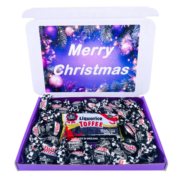 Walkers Nonsuch Liquorice Toffee Gift Box Merry Christmas Toffees Candy