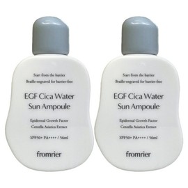 Fromlie Vegan EGF Cica Water Sun Ampoule 56ml (SPF50+) 2 Pieces / Circle / 프롬리에 비건 EGF 시카 워터 선앰플 56ml(SPF50+) 2개  써클