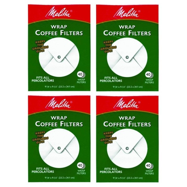 Melitta 627402 Super Premium Wrap Around Coffee Filters 40 Count