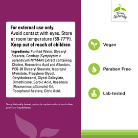 Terry Naturally Traumaplant Comfrey Cream - Non-Staining Herbal Cream - Clinically Studied and Free of Pyrrolizidine Alkaloids - for External Use Only - 3.53 oz