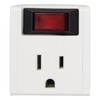 Grounded Single Outlet Power Adapter with Illuminated On/Off Rocker Switch,