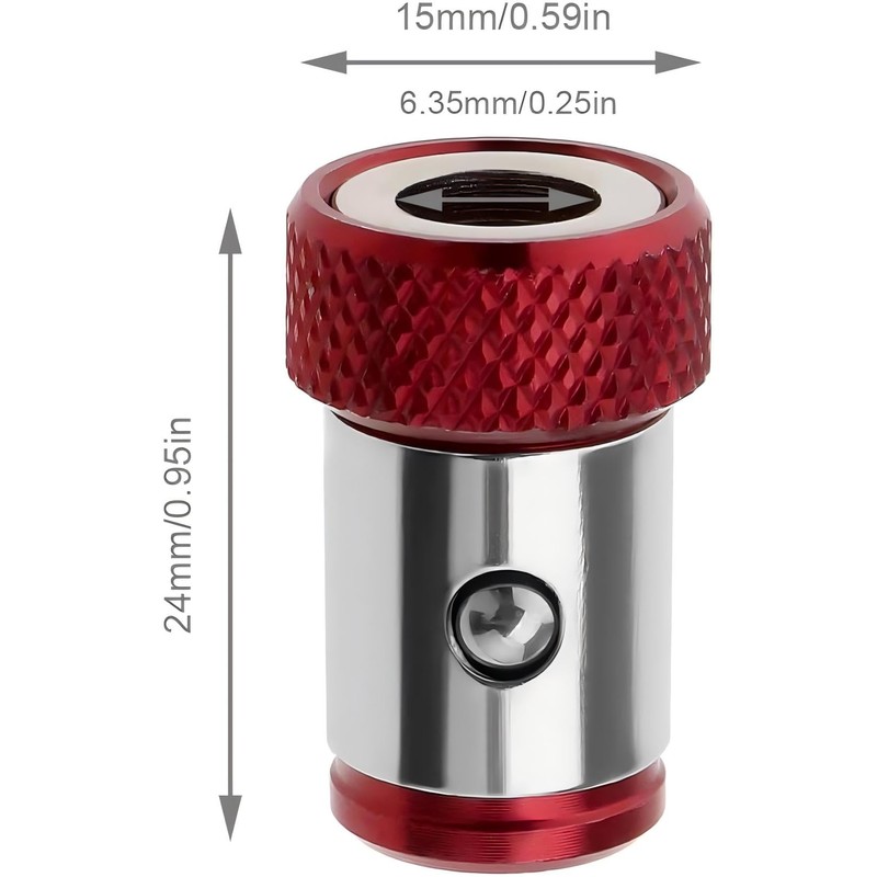 Create idea 6pcs Screw Ring Removable Screwdriver Ring Alloy Screwdriver
