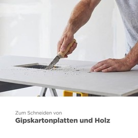 blizz-z Plaster jigsaw length: 175 mm, with wooden handle, for plasterboard, wood, made in Germany
