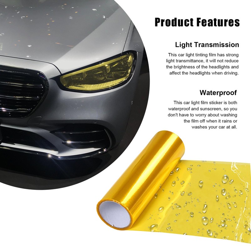 Suvnie 12 × 48 Inch Car Light Tint Film, Shiny