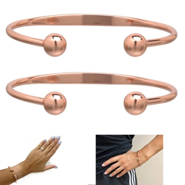 Unbranded 2 Pack Pure Copper Bracelet Relief Joint Pain Arthritis