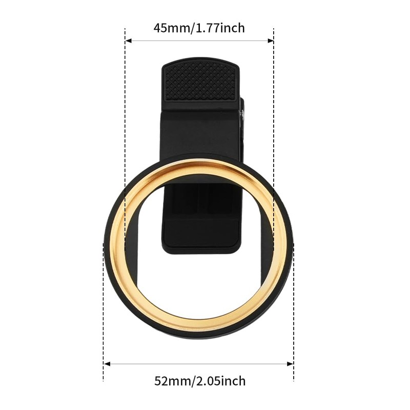 Tongdejing 52mm Clip-on CPL Phone Camera Lens Filter, Universal CPL