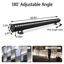 RSN LED Wall Washer Light 36W 5000K Linear Light Waterproof IP65 for Wall, Bridge and Billboard Lighting(5000K)