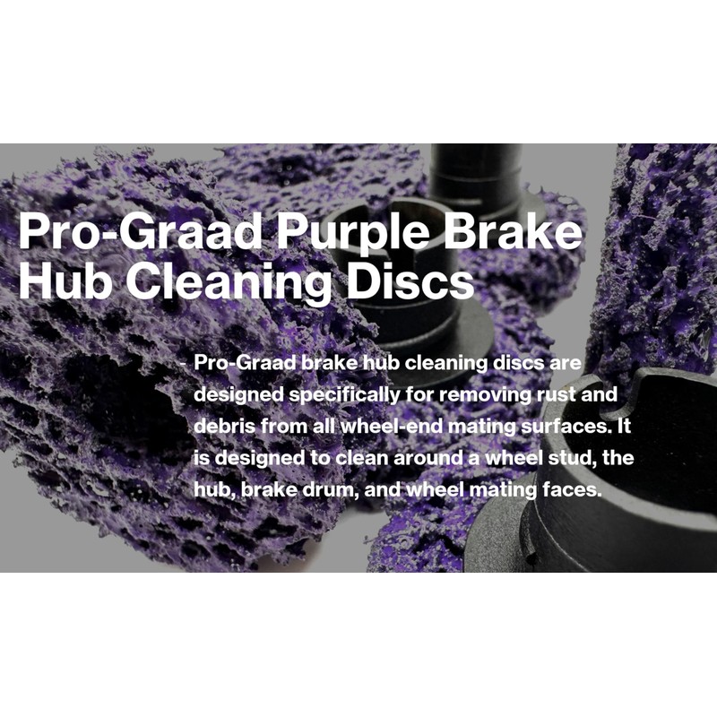 Pro-Graad 7 Piece 1-1/2” Brake Hub Cleaning Disc Kit, Impact