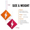 High Visibility Reflective Safety Flags 2pcs 12x12in Red & Orange