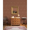 Norwall SD36139 Stitched Damask Prepasted Wallpaper, Multi