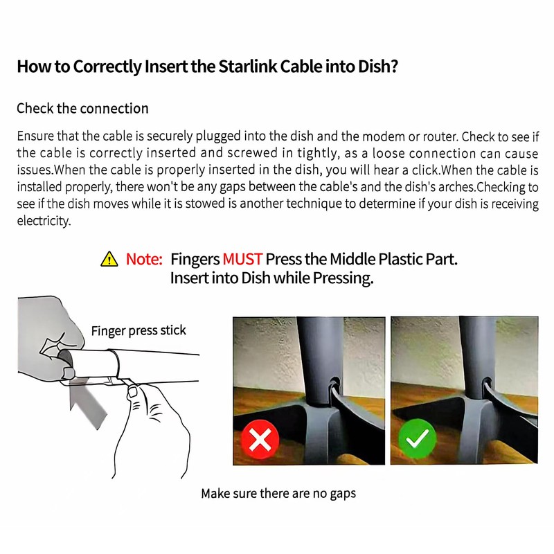 Dbilida Starlink Cable 75 FT, Gen 2 Rectangular Satellite Replacement,