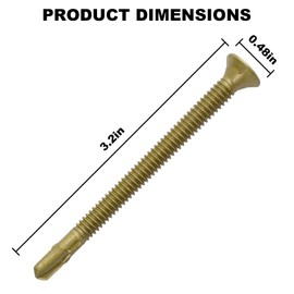 #14 x 3-1/4" Reamer Tek Torx/Star Head Self-Drilling Wood to Metal Screws - Tek Screws for Flatbeds, Trailers, or for Fastening Wood to Steel - T-30 Torx Screw Head (50 Pcs)