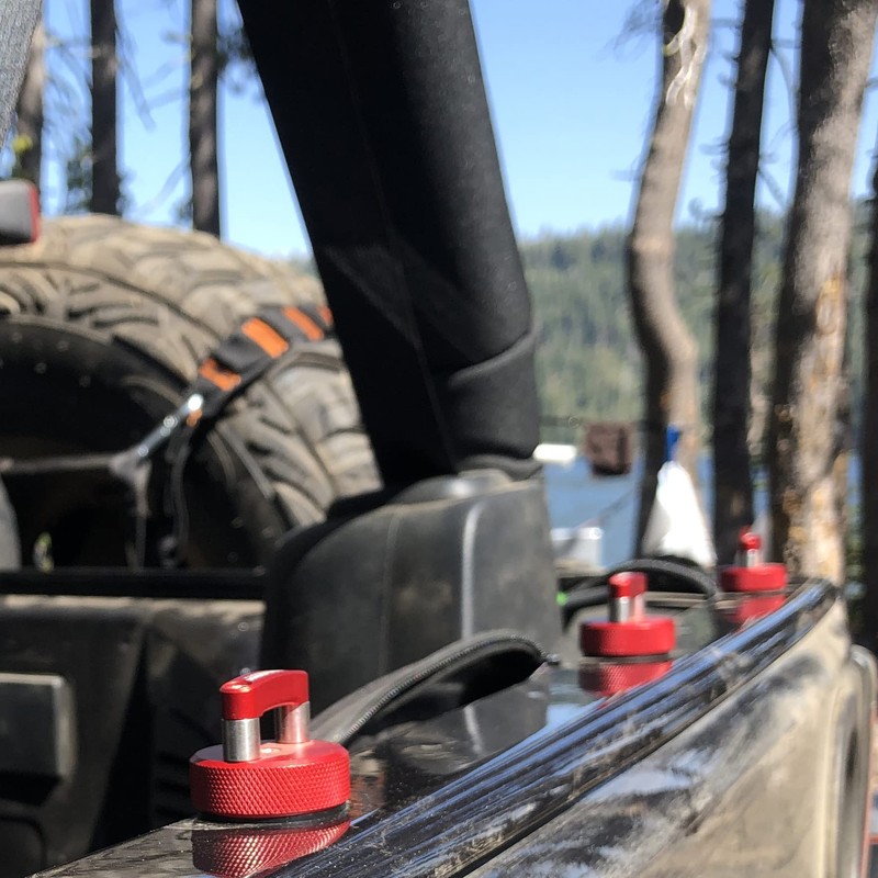 ROCKWORKX Billet Aluminum JKU Hard Top Quick Removal Fastener Thumb