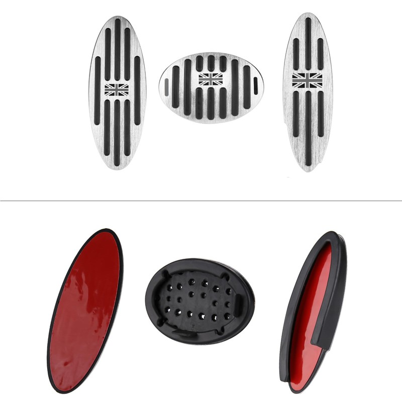 ANFOKAS 3pcs Compatible with MINI Cooper Accessories Sporty Anti-Slip Aluminum