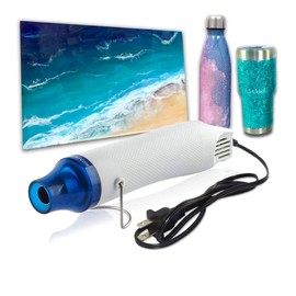 Bubble Removing Tool for Epoxy Resin and Acrylic Art, DIY Glitter Tumblers, Specially-Designed Heat Gun for Making Acrylic Resin Travel Mugs Tumblers to Remove Air Bubbles (White)