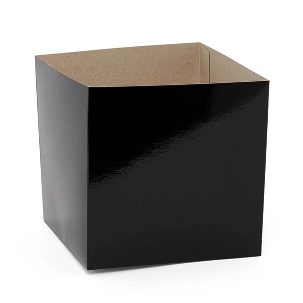 Paper Mart Gift Boxes for Presents, Black Box Bottom Only,