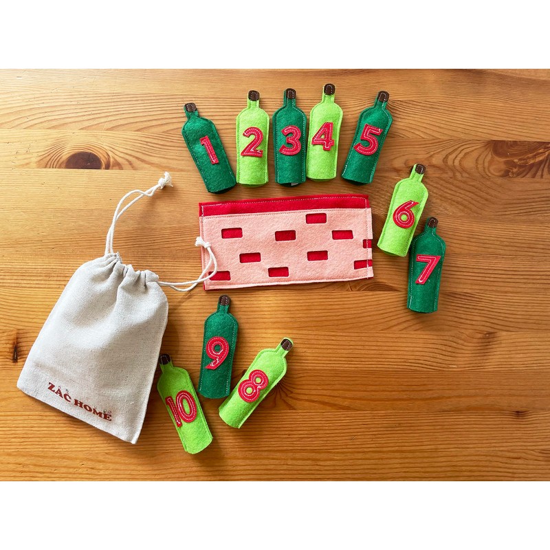 10 Green Bottle Nursery Rhyme Finger Puppet