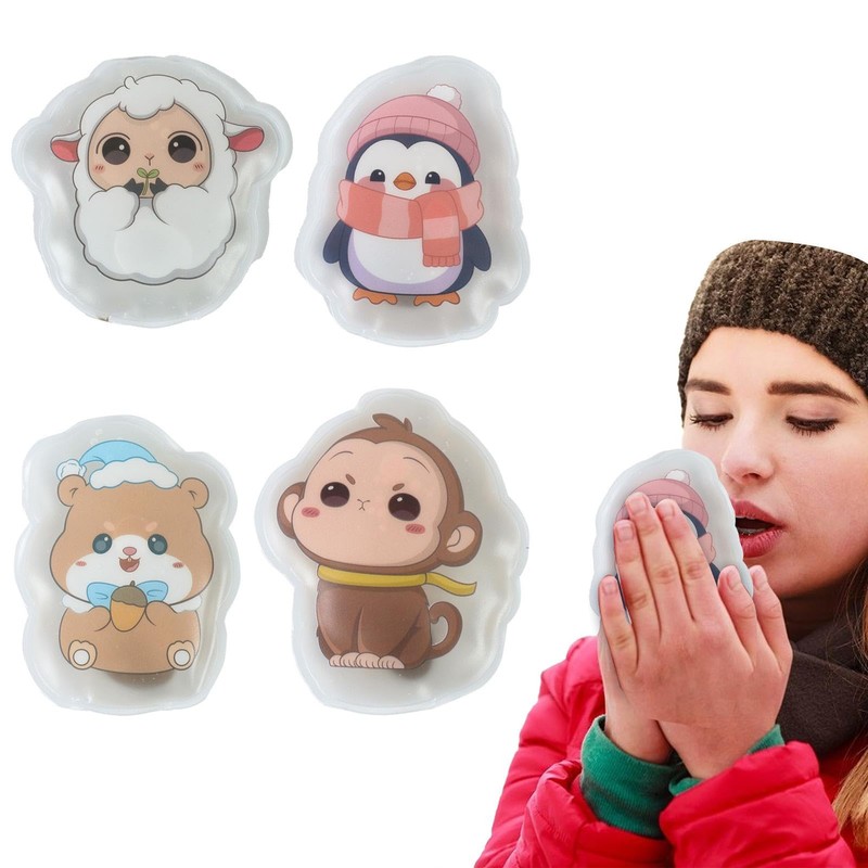 Instant Heat Pack - Set of 4 Click Hand Warmers,Reusable