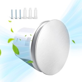 Yallmie Bathroom Fan, 100 mm, Quiet Toilet Fan, 34 dB Extractor Fan with Backflow Flap, Wall Fan, 95 m³/h Strong Ventilation, Bathroom Fan with Overflow for Bathroom, Toilet, Kitchen, Garage Pipe Fan