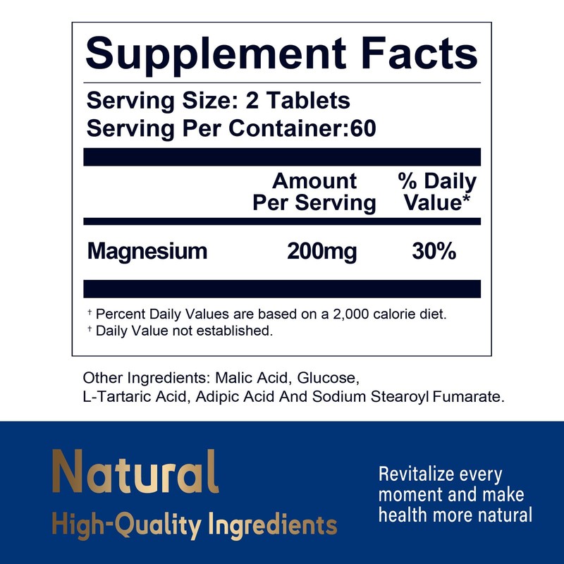 TOPNaturePlus H2 Molecular Hydrogen Water Tablets with Magnesium, 120 Count