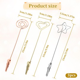 3 Pack Multifunctional Alligator Clips Metal Match Extensions Bracelet Tools for Jewelry Bracelet Necklace Card Holder for DIY Card Picture Photo Memo Notes