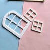 6PCS Dollhouse Windows Miniature Window Frame Ornament 1:12 Scale Dollhouse