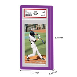 5-Pack Graded Card Slab Bumpers - Purple Graded Guard Bumpers, Compatible Slab Bumpers Graded, Slab Case Sleeves, Slab Case for Graded Cards, Include Collector Card Cases Perfect Fit and Clear Display