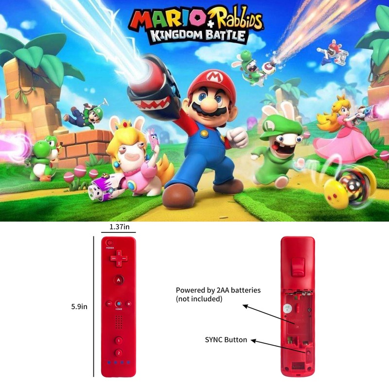 TechKen Wii Controller 2 Pack, Wii Remote Controller with Silicone