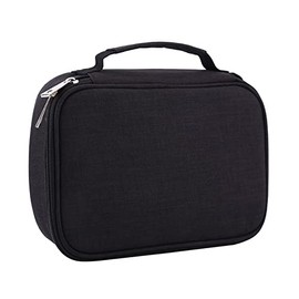 Estuche para Lápices de Tela Plegable Multifunción con 72 Ranuras, Bolso para Bolígrafos con Cremallera de Gran Capacidad (Negro)