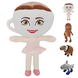 AUNGCSHE Soft Tralalero Tralala Cuddly Toy, Italian Brain Red, Perfect for Children and Adults, Collectable, Cuddly Toy for Fans (Cappuccino)