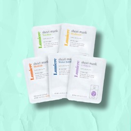 Lumiere Sheet Mask Pack Waterin Hyaluronic Collagen Blemish Tea Tree 2 each, 10 sheets total 230g 5 types mixed 10 sheets / 루미에르 시트마스크팩 워터린 히아루론 콜라겐 블래미쉬 티트리 각2매씩 총10매 230g 5종 혼합 10매