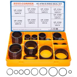 BUSY-CORNER 4C-4784 Print D-Ring Kit, Nitrile 90, Hydraulic Hose Fitting Drings, Fits CAT Caterpillar Excavator 2701535 4C4784 Replacement