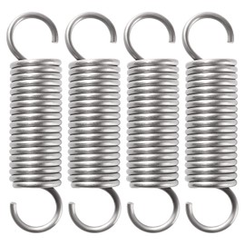 VooGenzek 4 PCS 2.5 * 20 * 80 mm Extension Spring, Stainless Steel Tension Spring with Hooks, Open Dual Hook Tension Spring, for Tents, Awnings, Trampoline