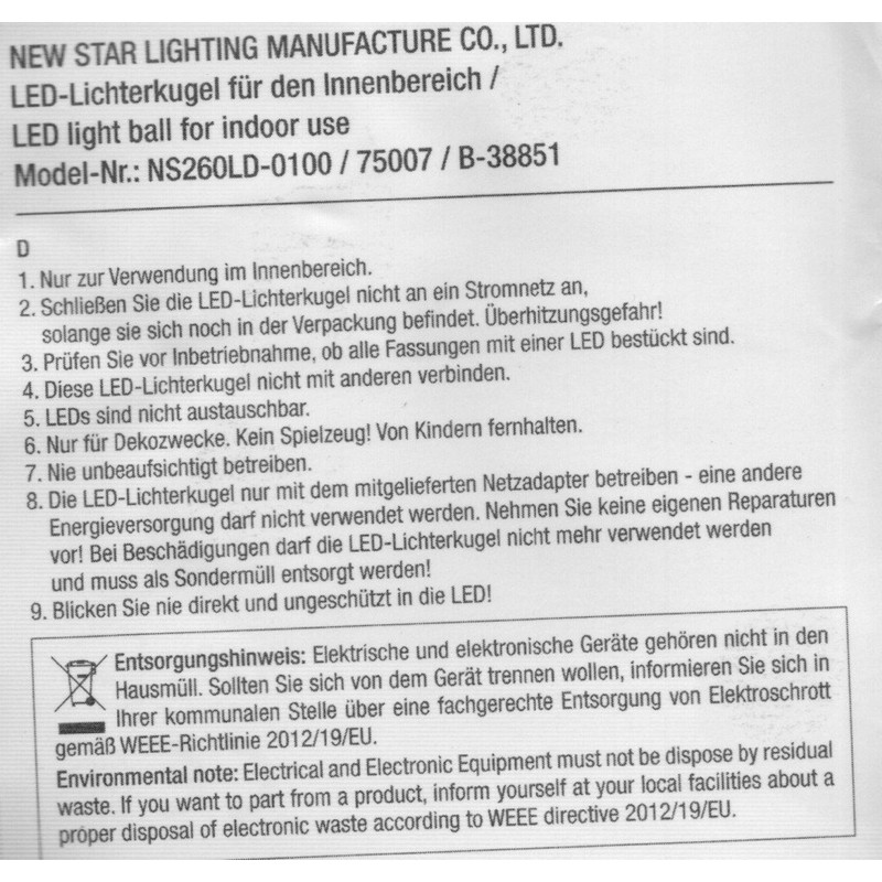 Light Ball with 100 Small Lights