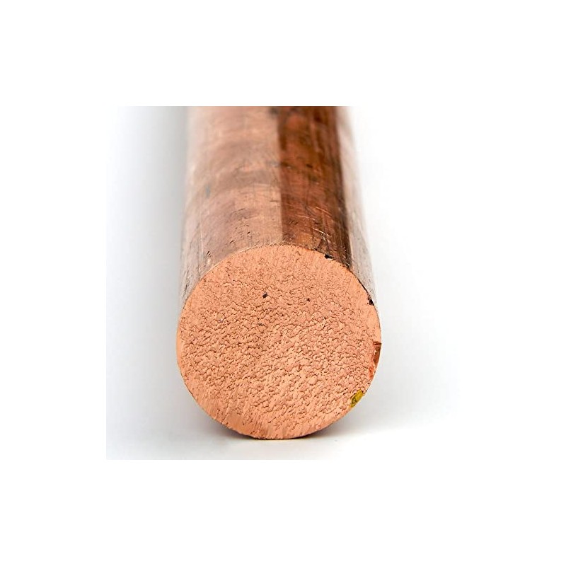 110 Copper Round Rod, Unpolished (Mill) Finish, H04 Temper, ASTM