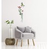 T.I. Design Hummingbirds Contemporary Floral Botanical Metal Wall Decor